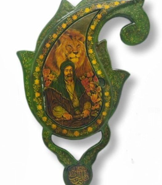 Papier-mache mirror with a door , paisley designed , code P-A001288