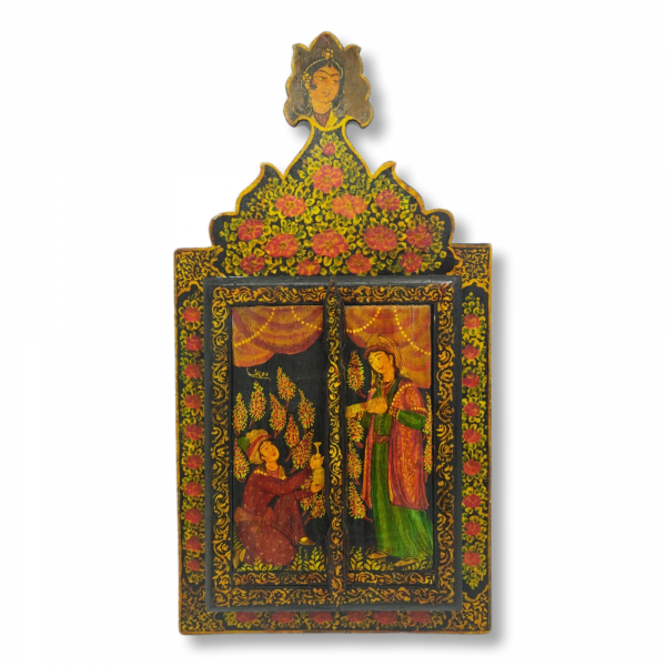 Wooden mirror with door - code C-A 0031