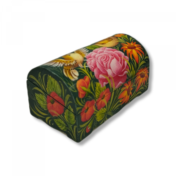 Camel bone jewelry box, flower and bird design-Code O-J0067