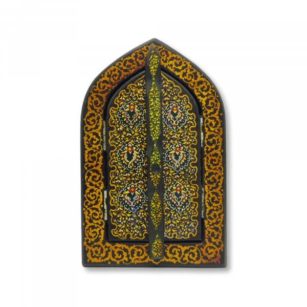 Mirror with two small doors, gilding-code P-A00734
