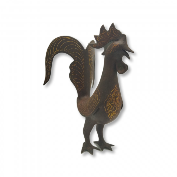 Small steel rooster-silver art- codeF-T00981
