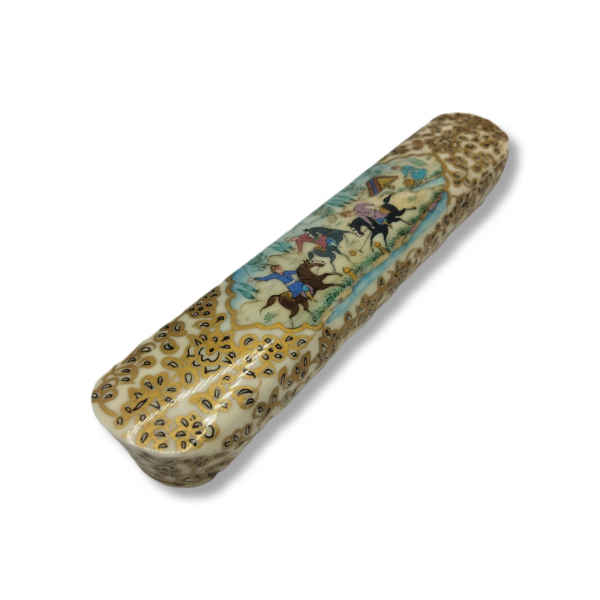 Camel riding and hunting bone pencil case -code-G 0097