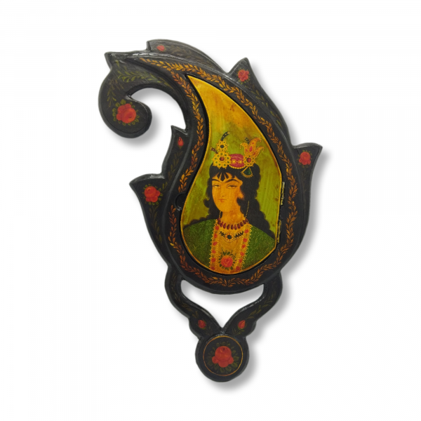 Papier mache mirror with a door, paisley designed , code P-A001289