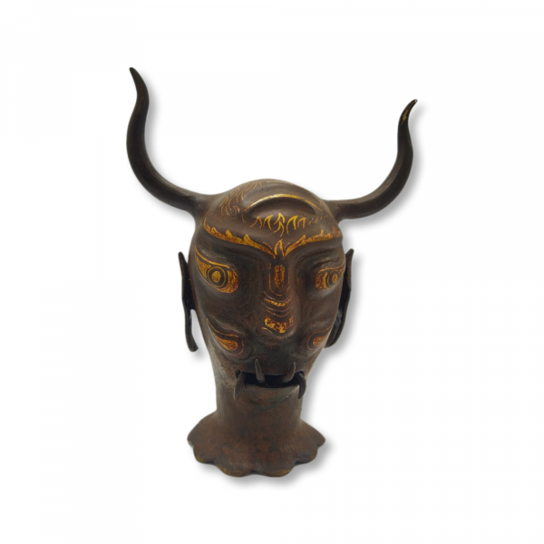 Silver work demon head statue-code F-T001118