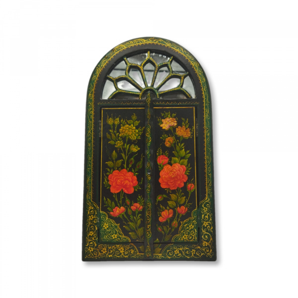 Wall mirror, papier-mâché, flower and birds -code P-A00761