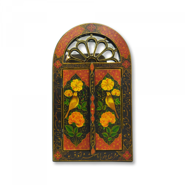 Wall mirror with a door, papier mache-code P-A00763