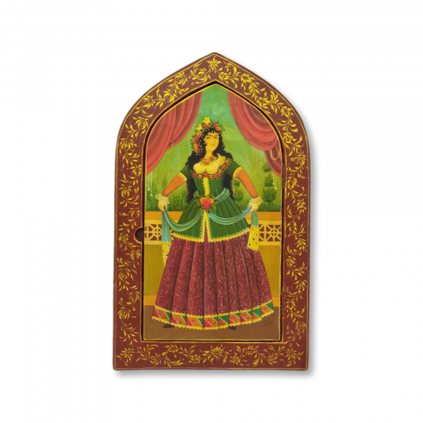 Wall mirror with a door Paisley designed , Qajari prince-code P-A00970