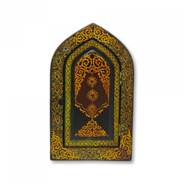 Mirror with a papier-mâché door, gilded,Paisley designed-code P-A00728
