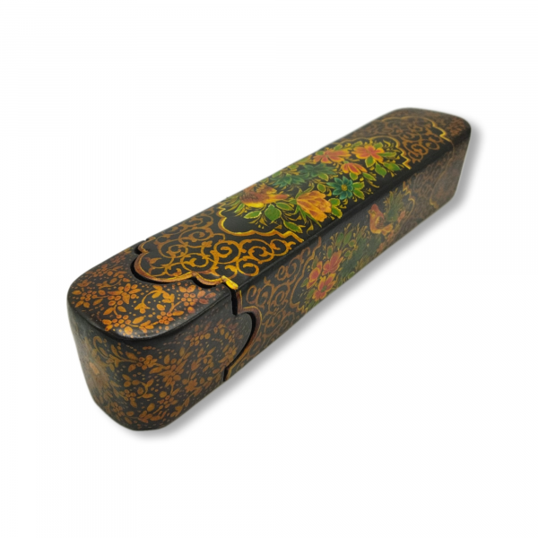 papier-mâché pen case, flowers and birds-code P-G00780